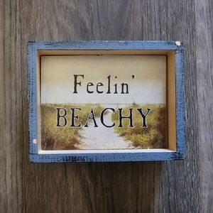 Feeling Beachy/It's a Flip Flop Kinda Day Double Sided Wood Sign